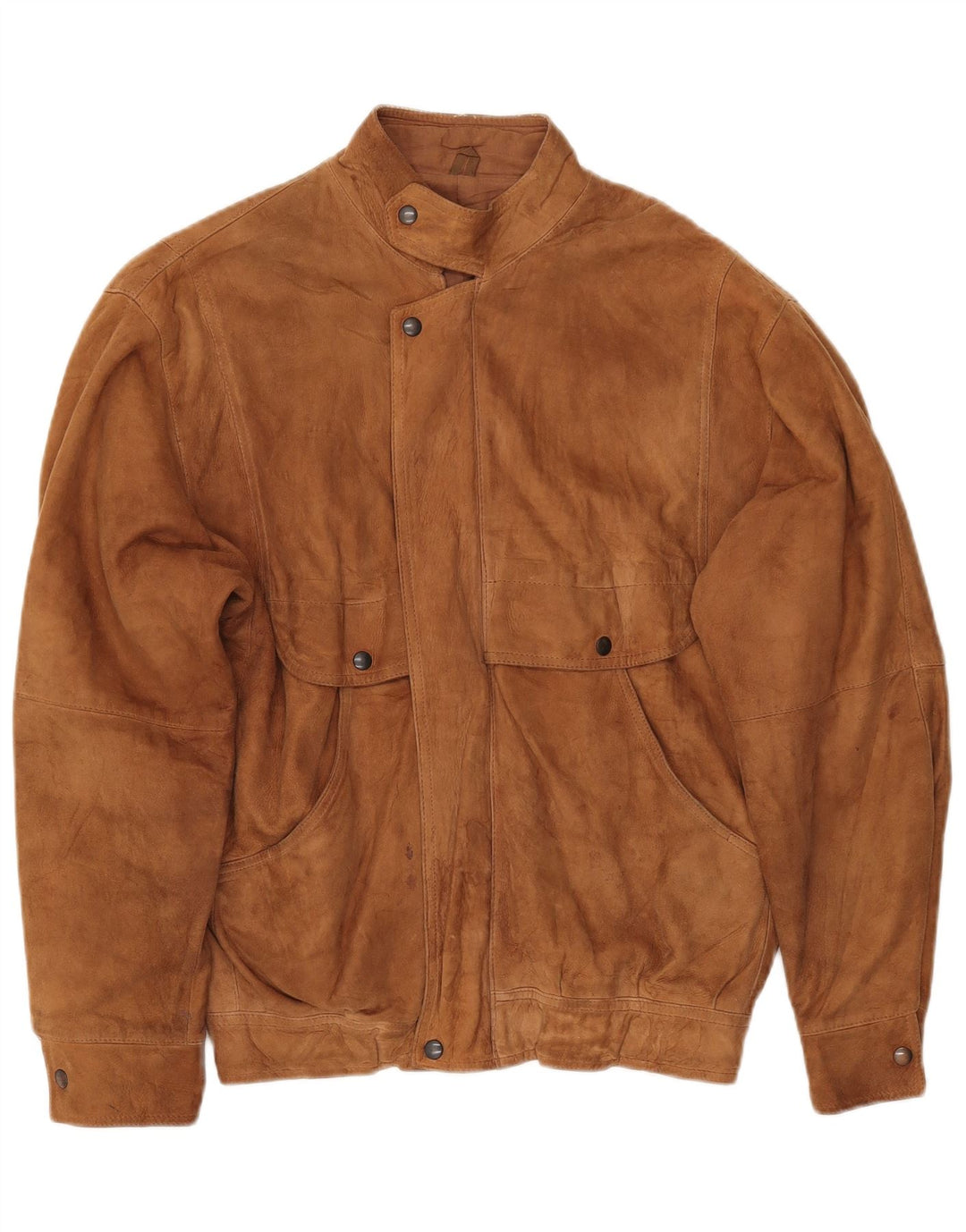 ESSEBI Herre Læderjakke EU 48 Medium Beige Læder