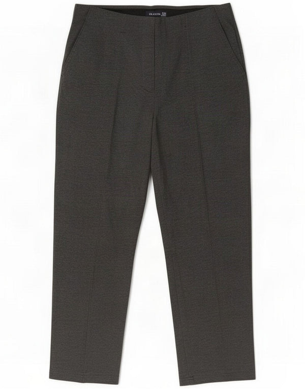 Marks & Spencer Womens Cropped Trousers UK 12 Medium W28 L24 Grey Flecked