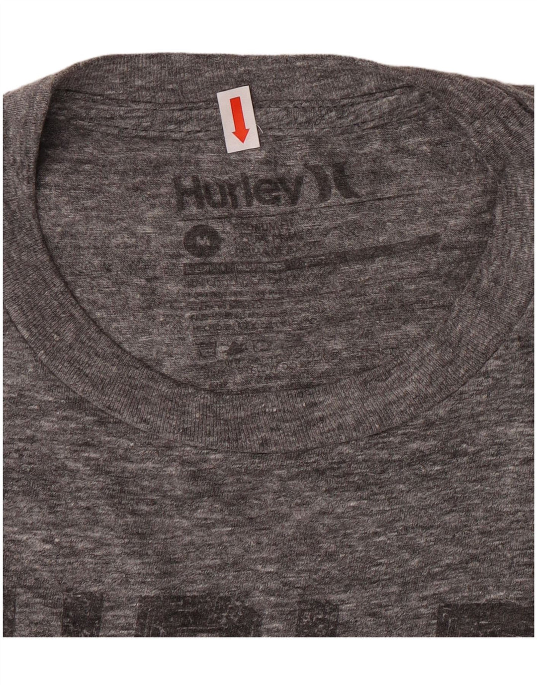 Hurley Herre Regular Fit grafisk T-shirt top mellemgrå