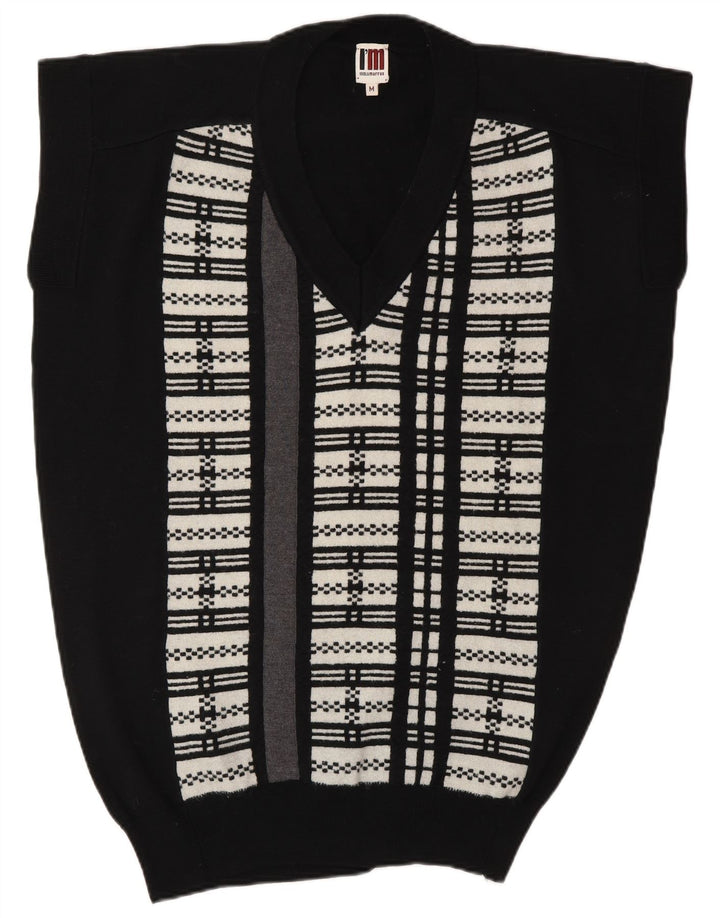 I'M ISOLA MARRAS Dame Longline Vest Tank Top UK 14 Medium Sort Stribet