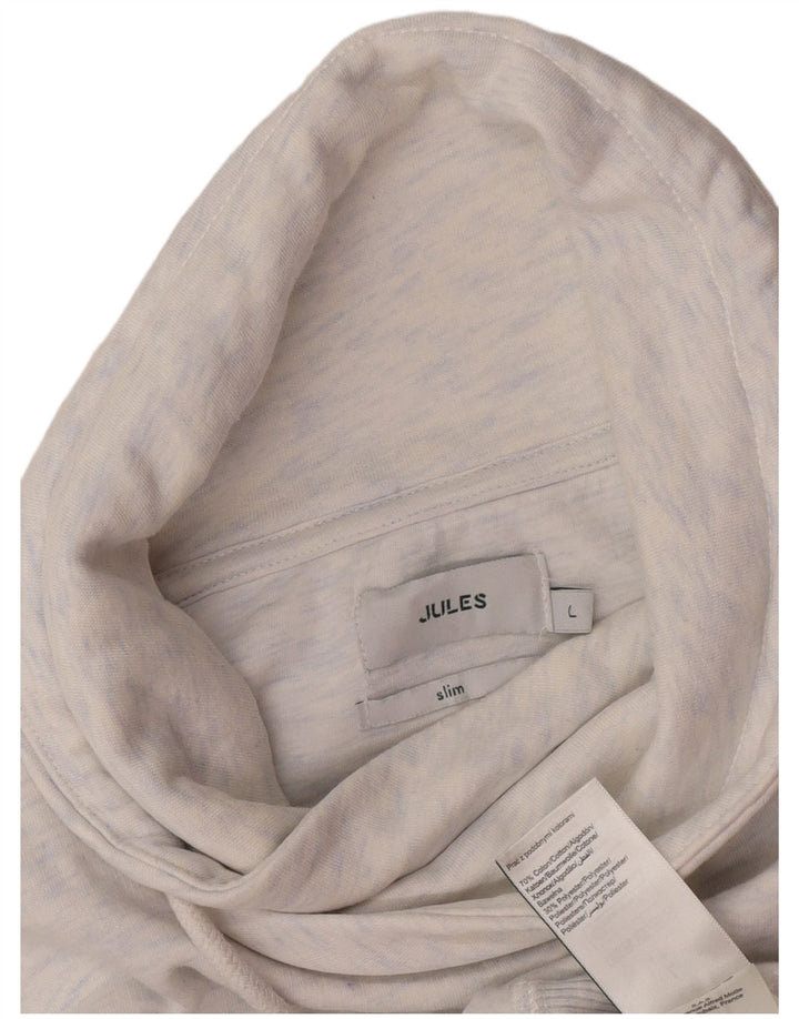 Jules Herre Slim Fit Sweatshirt Jumper Large Grå Flecked Bomuld