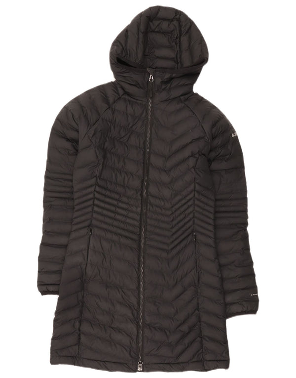 Columbia Womens Omni-Heat hættepolstret frakke UK 10 Lille sort polyester