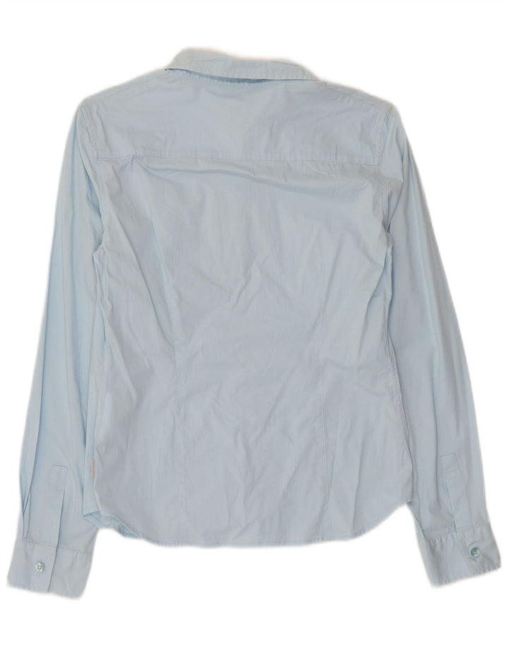 Calvin Klein Jeans Dameskjorte UK 14 Stor Blå Bomuld