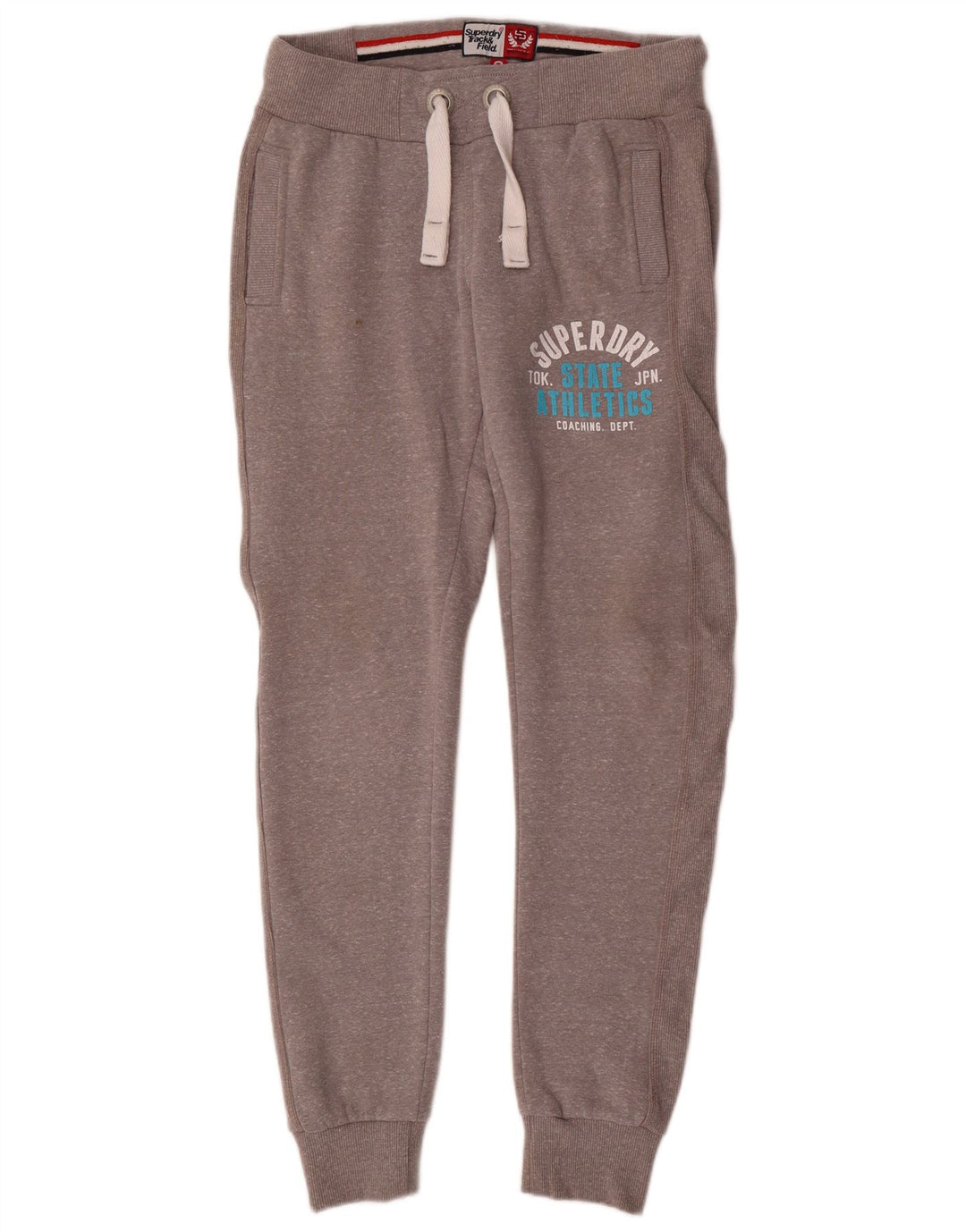 SUPERDRY Herre grafisk træningsdragt Bukser Joggers Små grå polyester