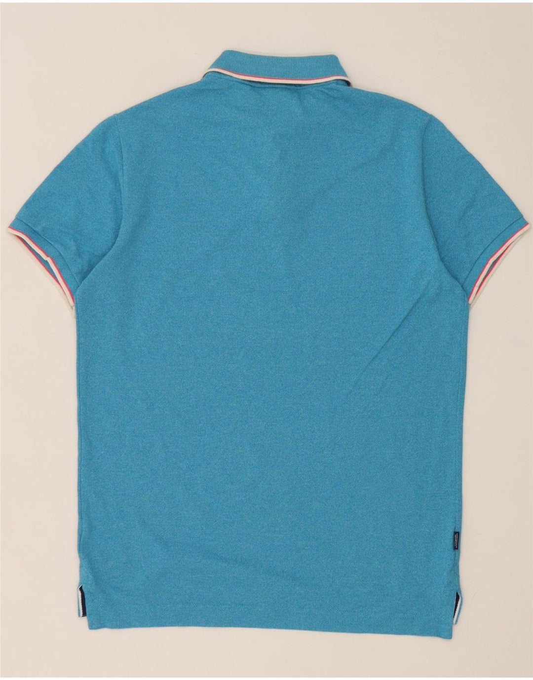 Superdry Poloshirt til mænd, stor, blå flækket bomuld