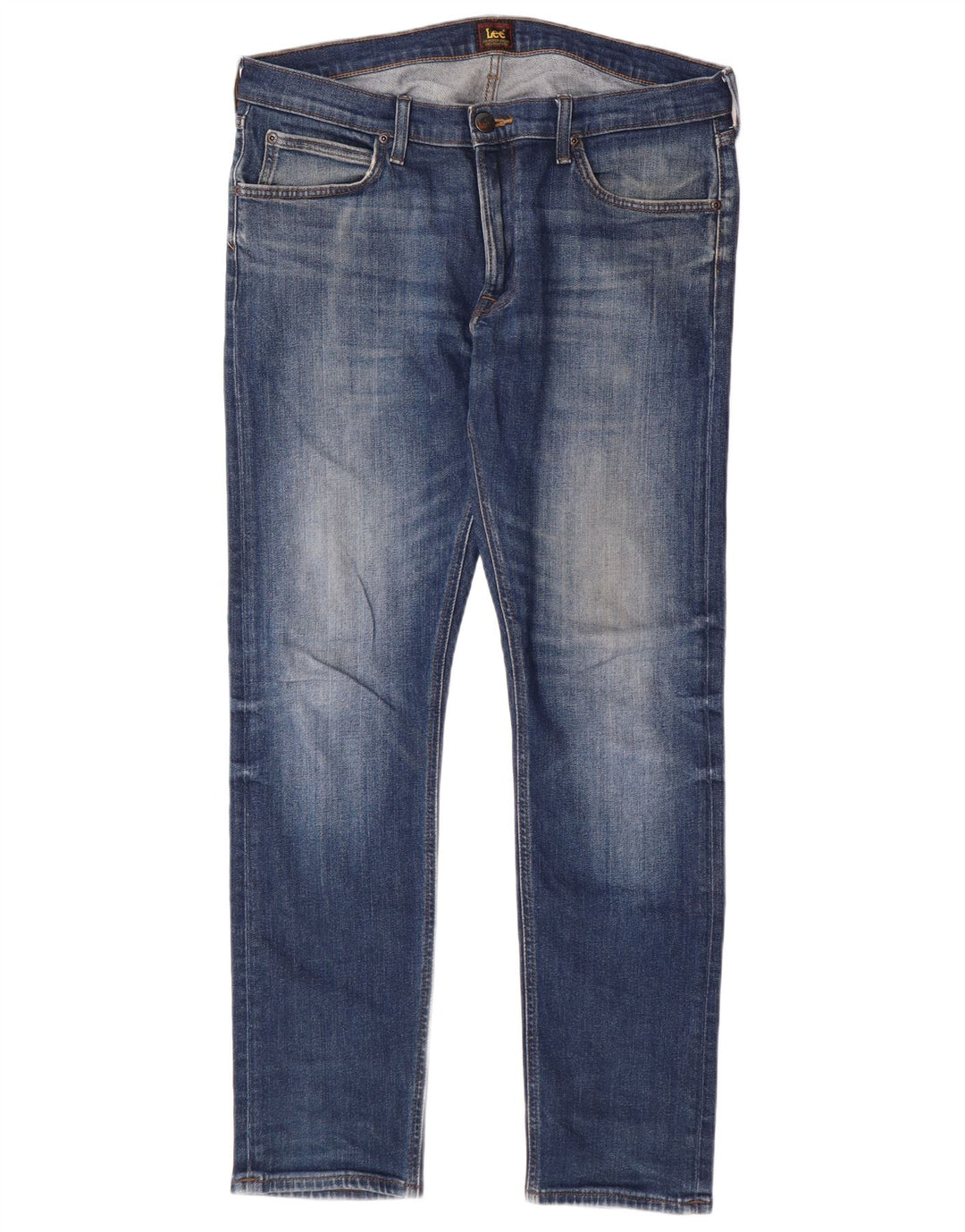 Lee Herre Luke Tapered Slim Jeans W34 L32 Blå Bomuld