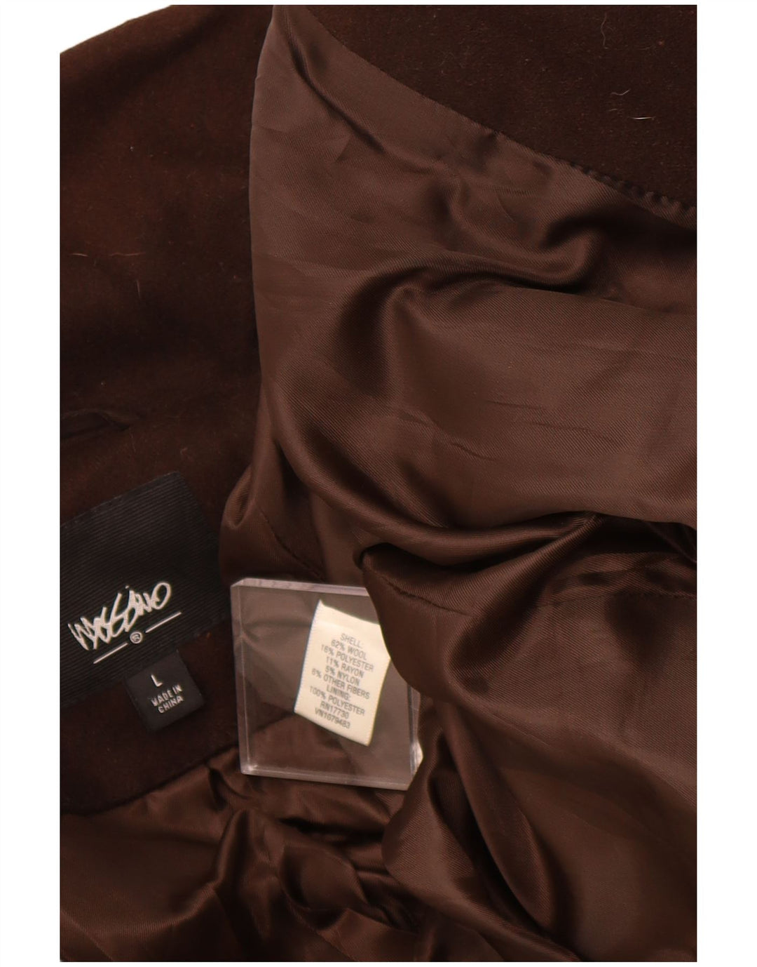 MOSSIMO Womens Overcoat UK 16 Large Brown Wool