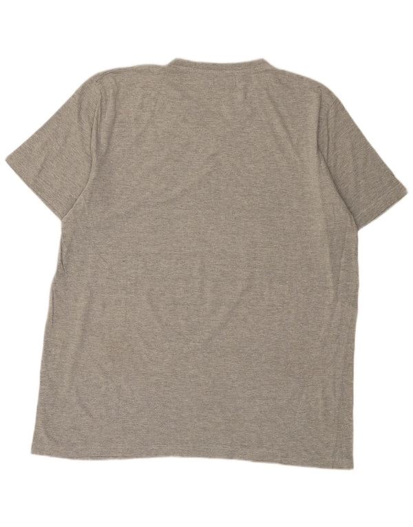 Kappa Herre T-Shirt Top 3XL Grå Bomuld