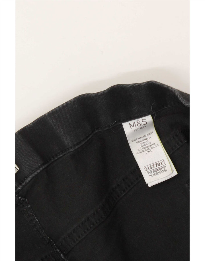 Marks & Spencer Dame Jegging Jeans UK 14 Medium W30 L28 Sort Bomuld