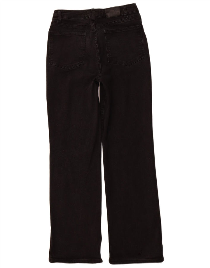 MINT VELVET Dame Højtaljede Lige Jeans UK 10 Small W28 L30 Sort