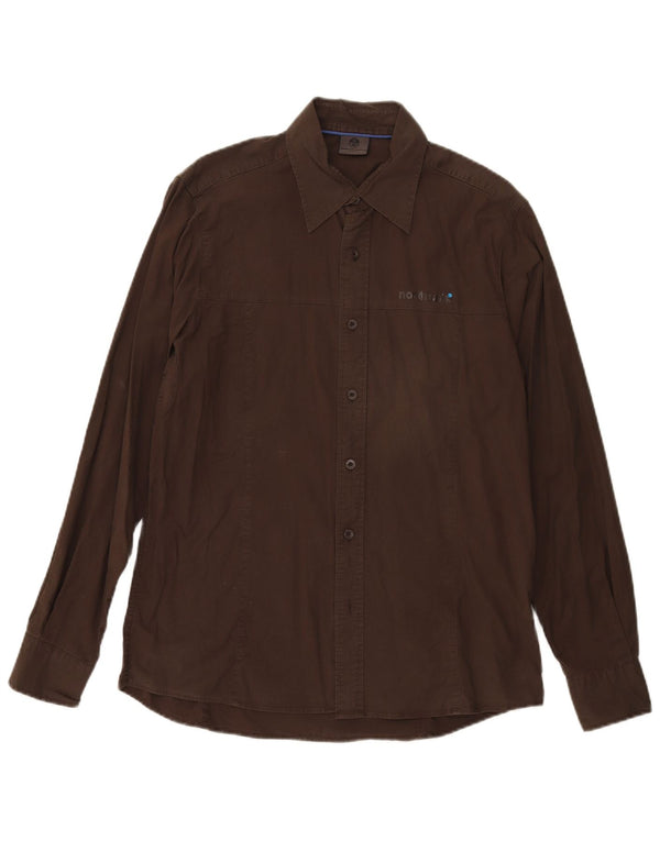 NORTH SAILS Mens Shirt Large Brown Cotton