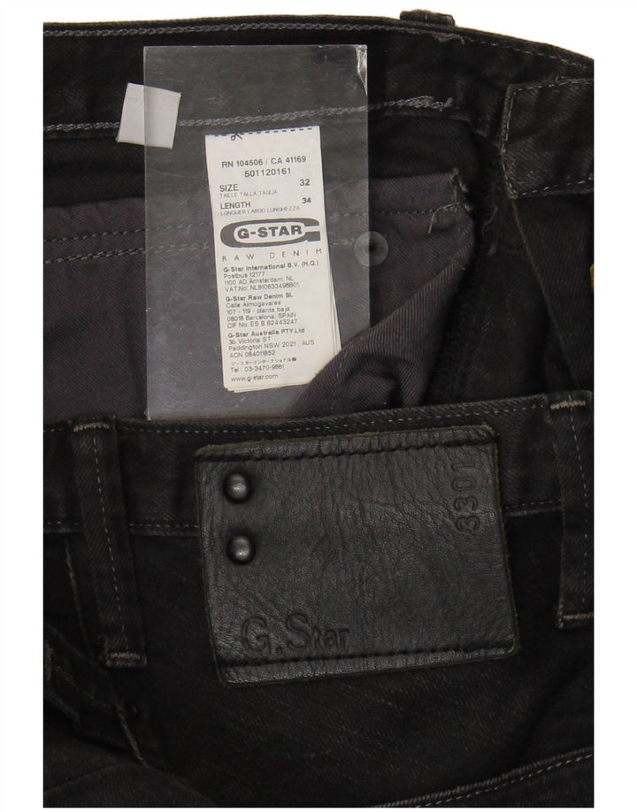 G-Star Herre 3301 Straight Jeans W32 L34 Grå Bomuld