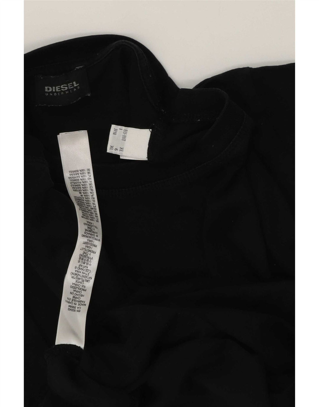 Diesel Herre Grafisk T-Shirt Top XL Sort Bomuld