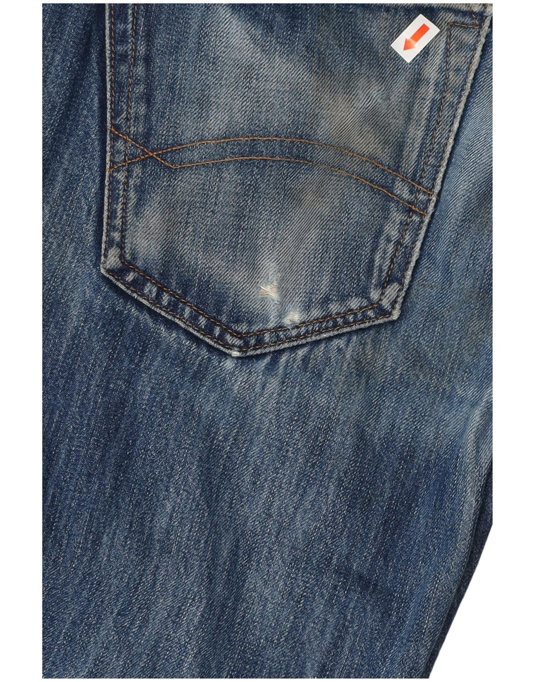 Tommy Hilfiger Herre Distressed Slim Jeans W30 L32 Blå Bomuld