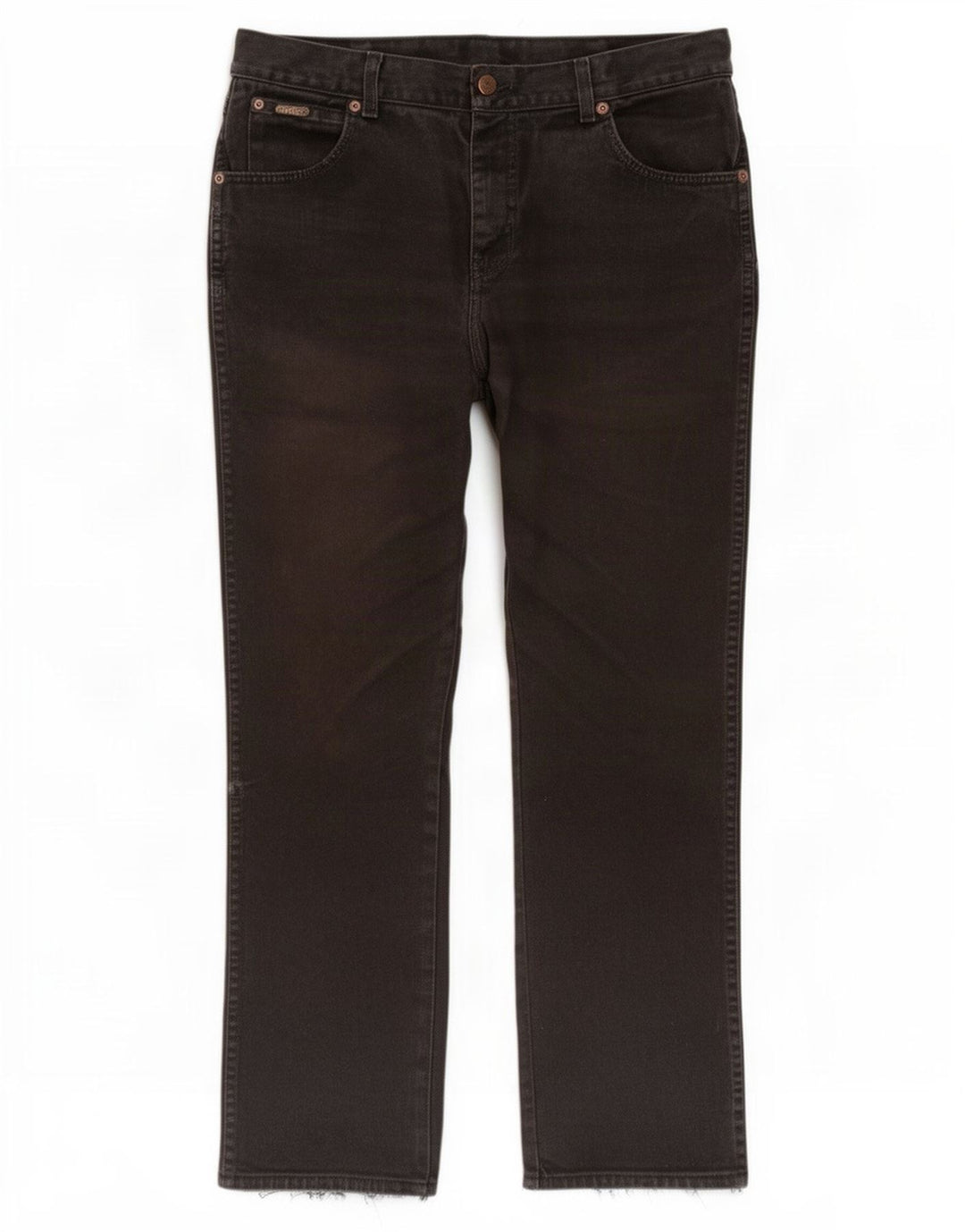 Wrangler Straight Jeans til mænd W36 L32 Sort bomuld