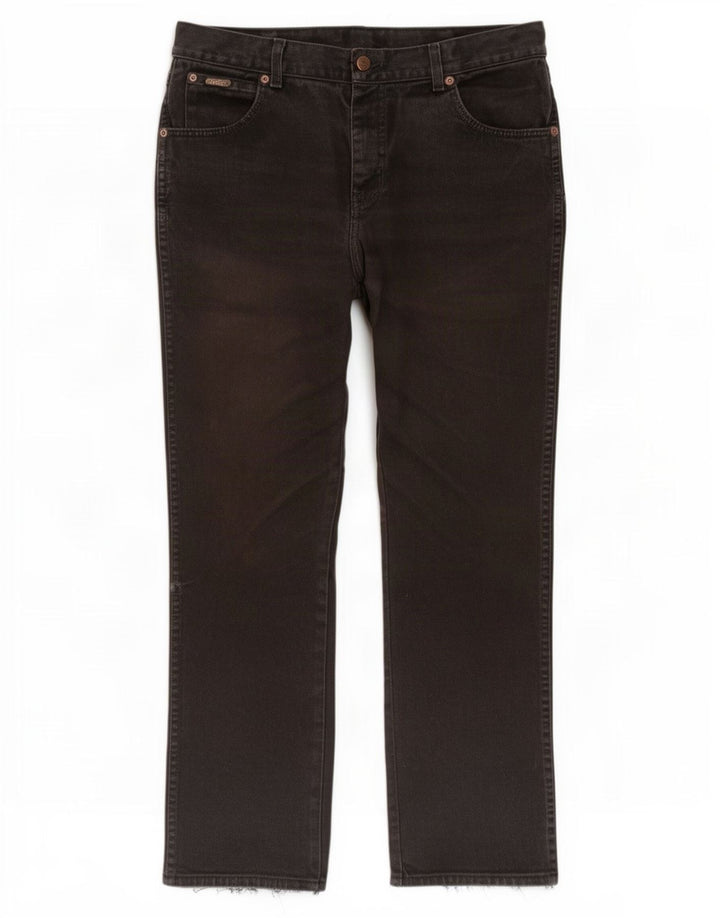 Wrangler Straight Jeans til mænd W36 L32 Sort bomuld