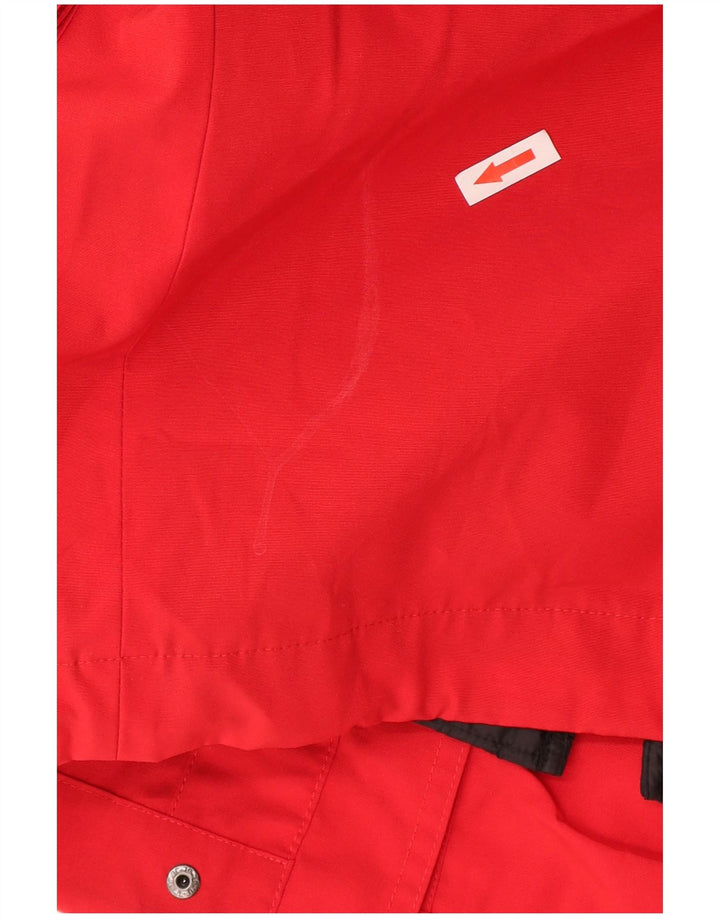 Zara Dame Hætte Oversized Polstret Jakke UK 10 Lille Rød Polyester