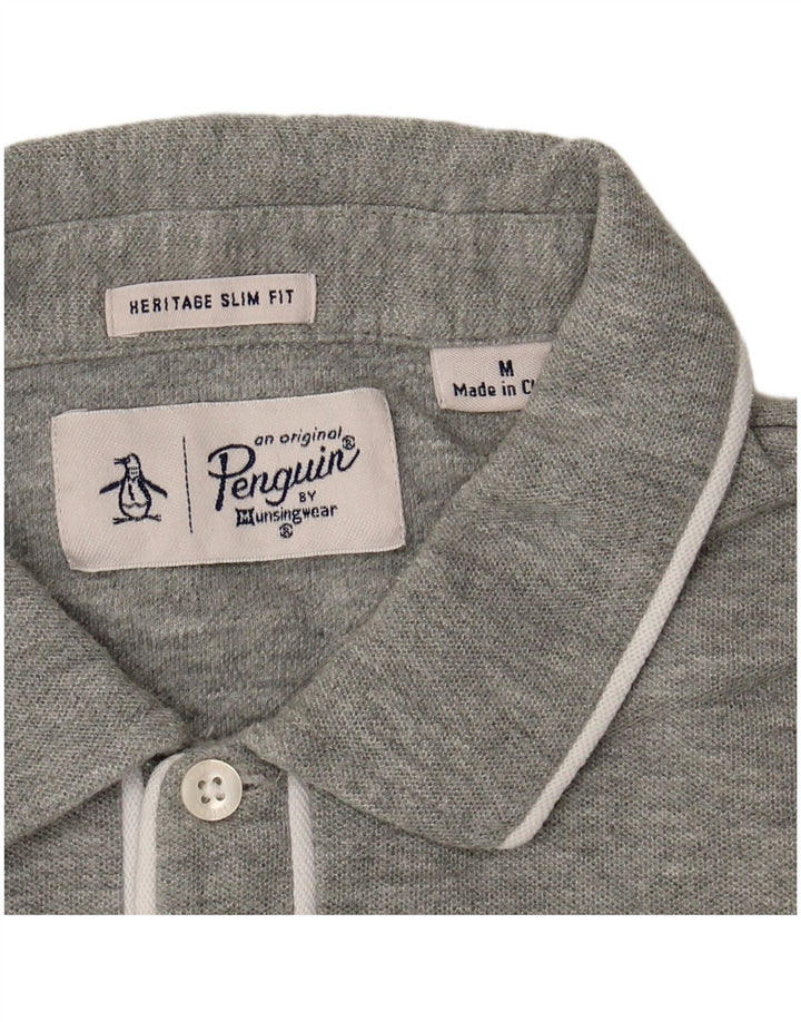 Penguin Heritage Slim Fit Polo Shirt Medium Grå Stribet