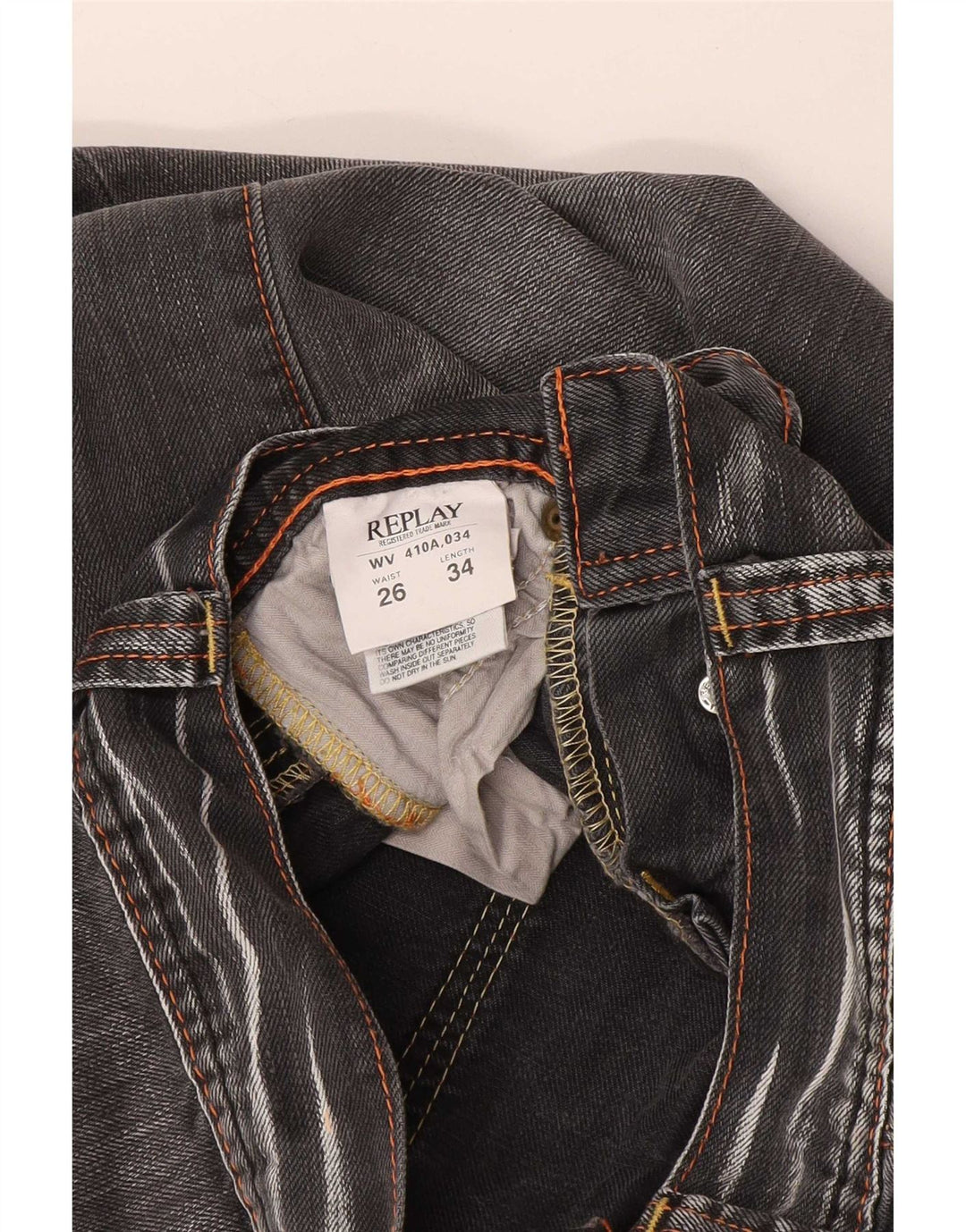 Replay Dame Bootcut Jeans W26 L27 Grå Bomuld
