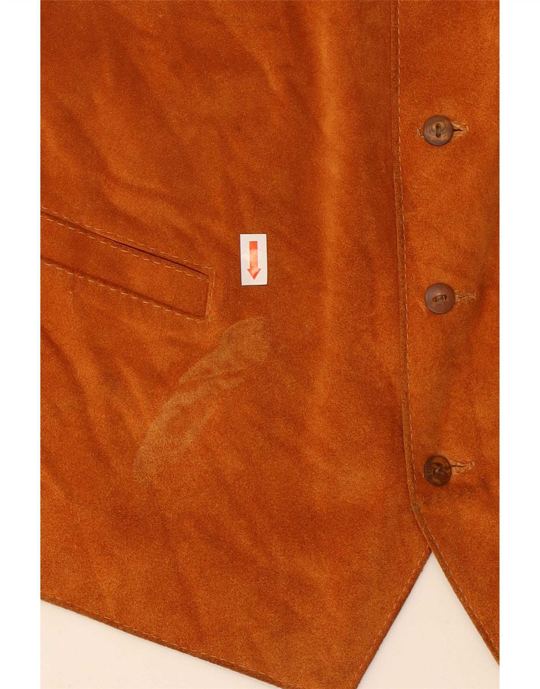 Vintage herre ruskind vest lille brun