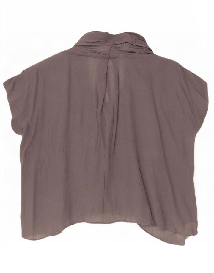 Calvin Klein Jeans Dame See Through Oversized bluse Top UK 10 Small Grey