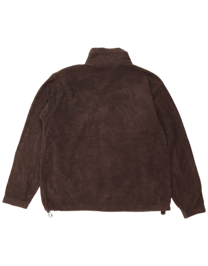 Columbia Herre fleecejakke UK 40 Stor brun polyester