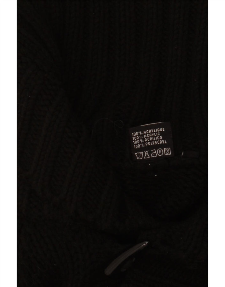 Vintage herre cardigan sweater stor sort akryl