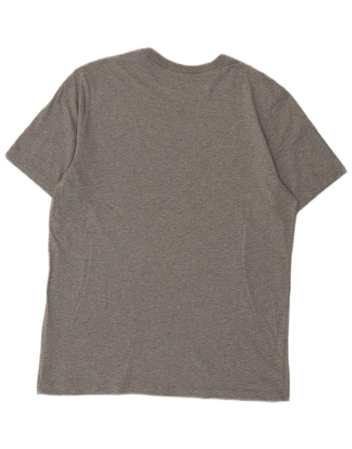 Jordan Herre grafisk T-shirt top mellemgrå flækket bomuld
