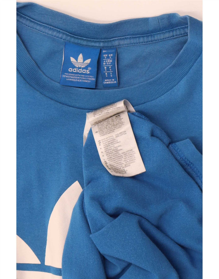 Adidas Grafisk T-shirt top til mænd, lille blå bomuld