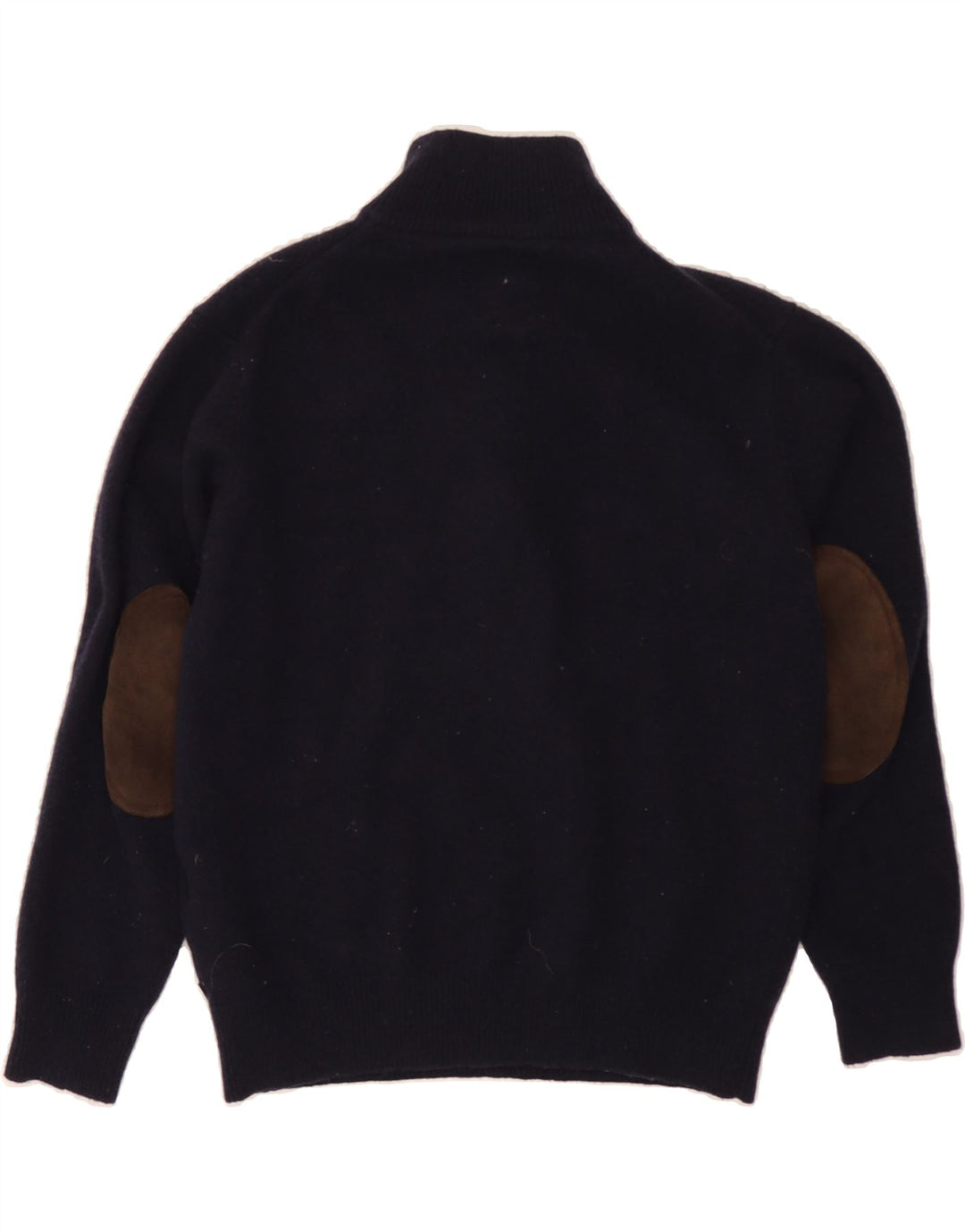 GANT Womens Button Neck Jumper Sweater UK 16 Large Navy Blue Lambswool Vintage Gant and Second-Hand Gant from Messina Hembry 