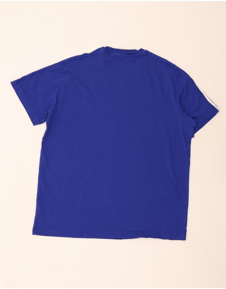 Adidas Herre T-Shirt Top XL Blå Bomuld