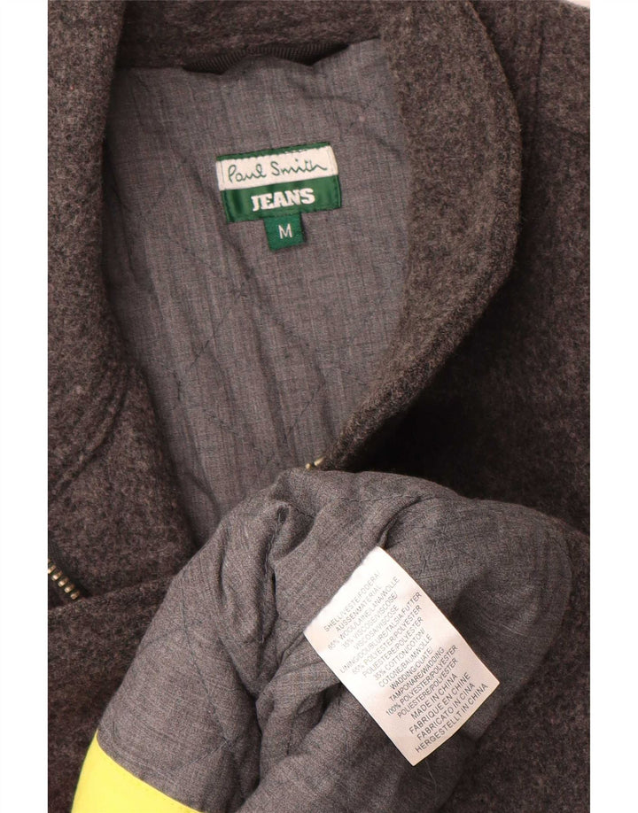 Paul Smith Herre Bomber Jacket UK 38 Medium Grey Wool