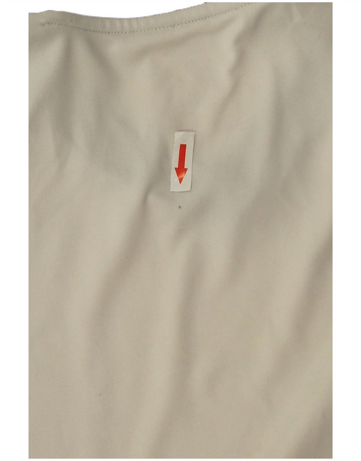 Adidas Herre T-shirt Top Medium Off White Polyester Sports