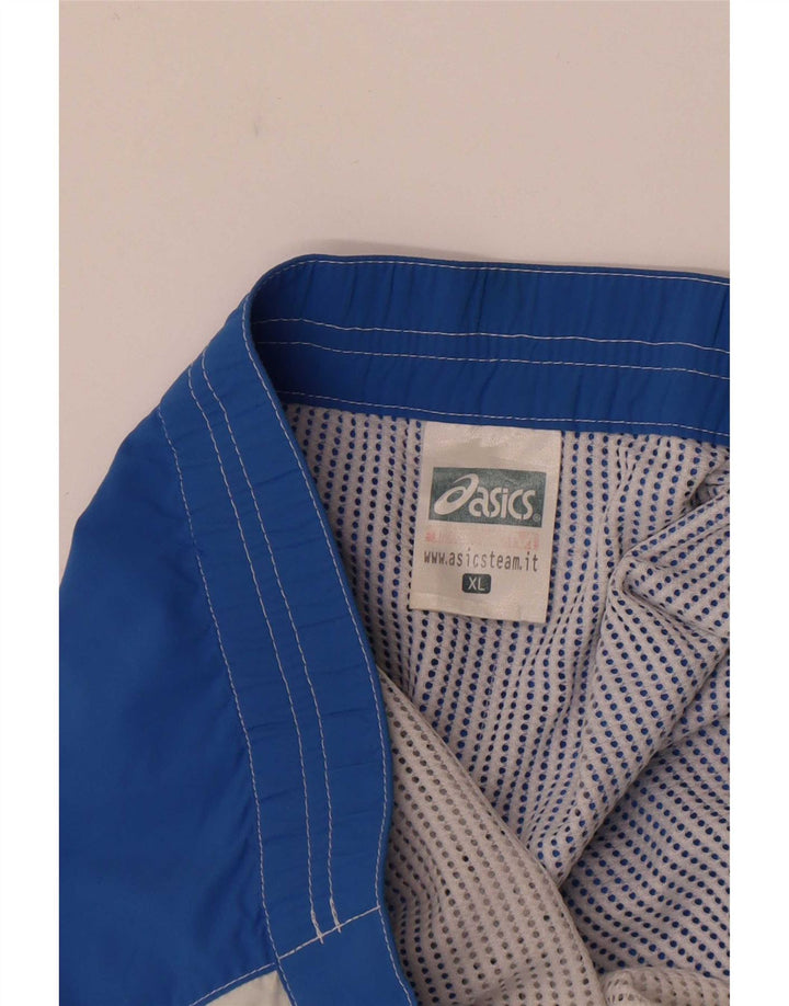 Asics Herre Grafiske Chino Shorts XL W36 Blå Colourblock Polyamid