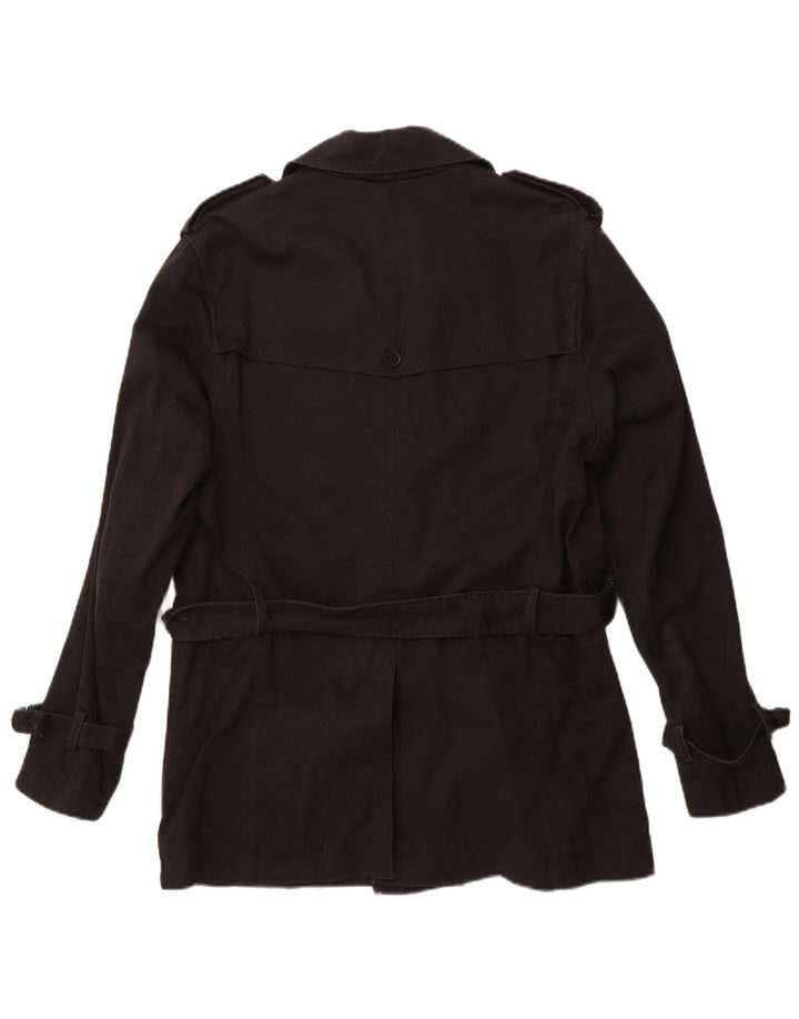 Moschino Herre Pea Coat UK 42 XL Sort Bomuld