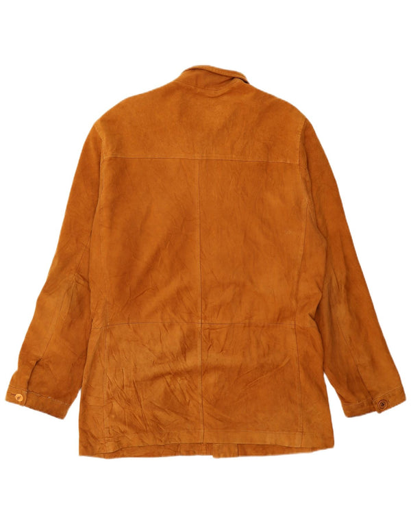 VINTAGE Herre ruskindsjakke IT 50 Stort beige læder