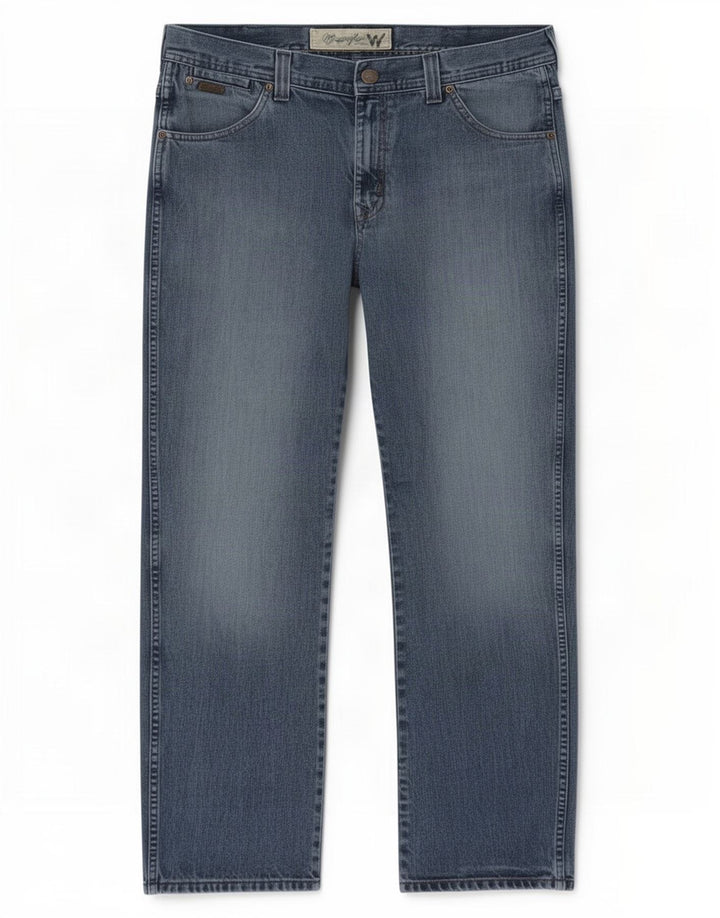Wrangler Herre Wesley Regular Straight Jeans W36 L32 Blå Bomuld