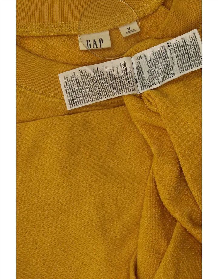 Gap Dame Grafisk Sweatshirt Jumper UK 14 Medium Gul Colourblock Bomuld