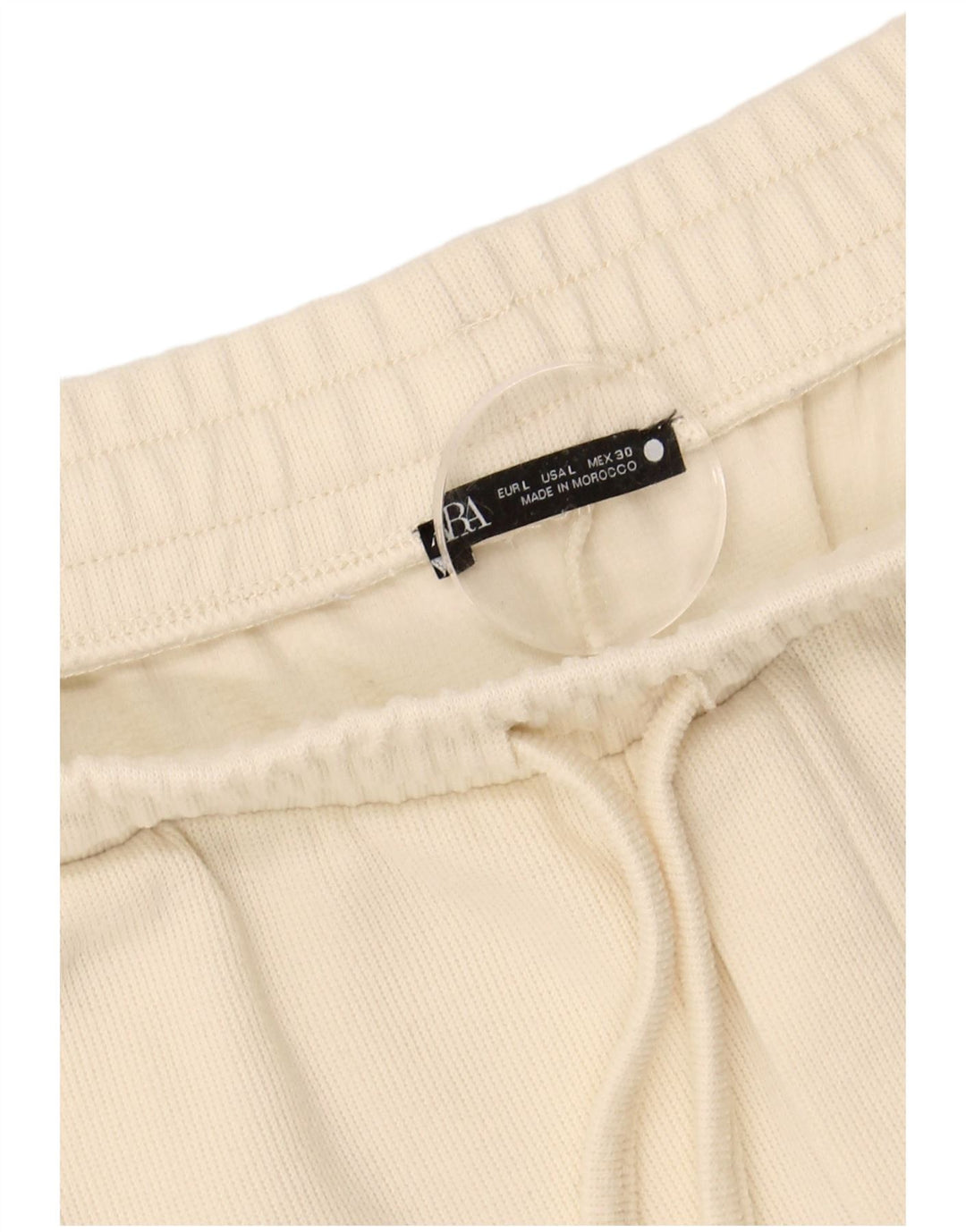 ZARA Womens Tracksuit Trousers Joggers UK 14 Large  Beige