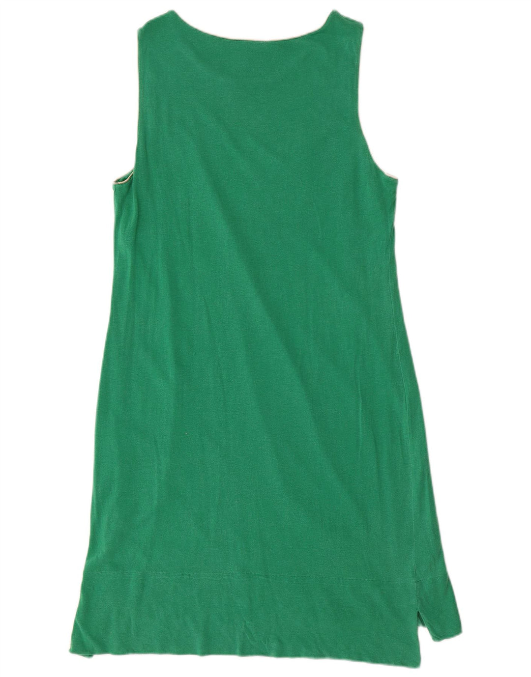 MASSIMO DUTTI Dame Ærmeløs T-Shirt Dress UK 12 Medium Green