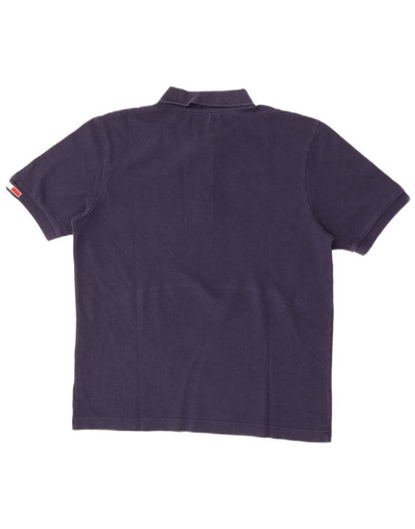 Kappa Mens Polo Shirt Medium Navy Blue Cotton