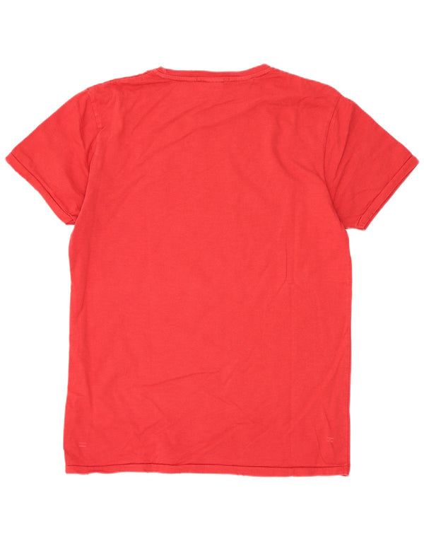 Scotch & Soda herre vintage grafisk T-shirt top medium rød bomuld
