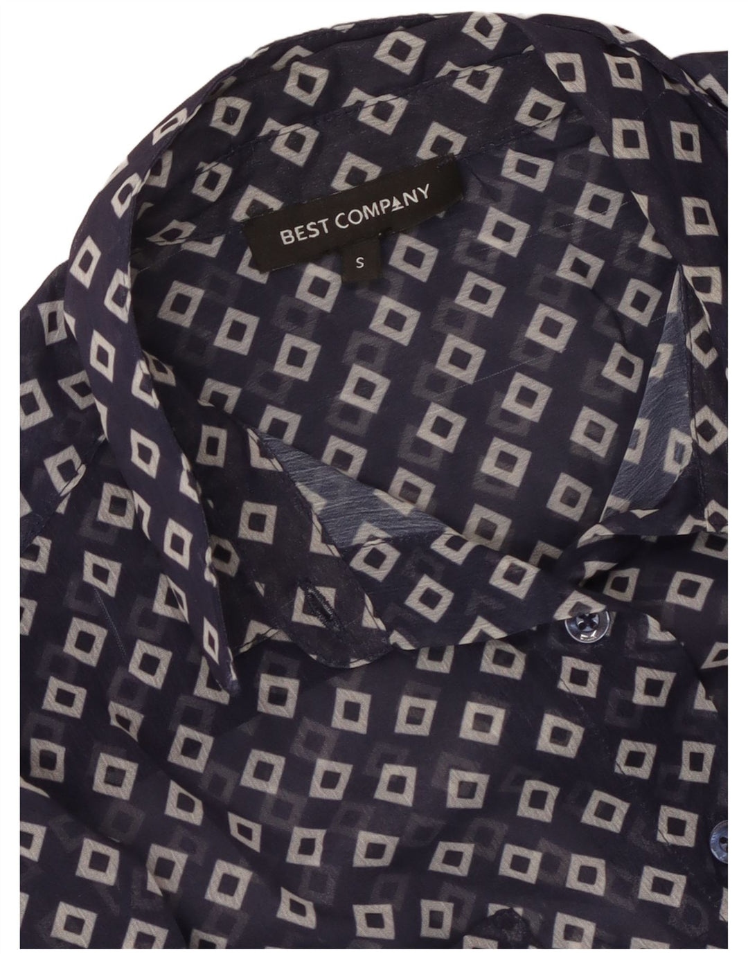 Best Company Dame Longline See Through Shirt Bluse UK 10 Small Navy Blue