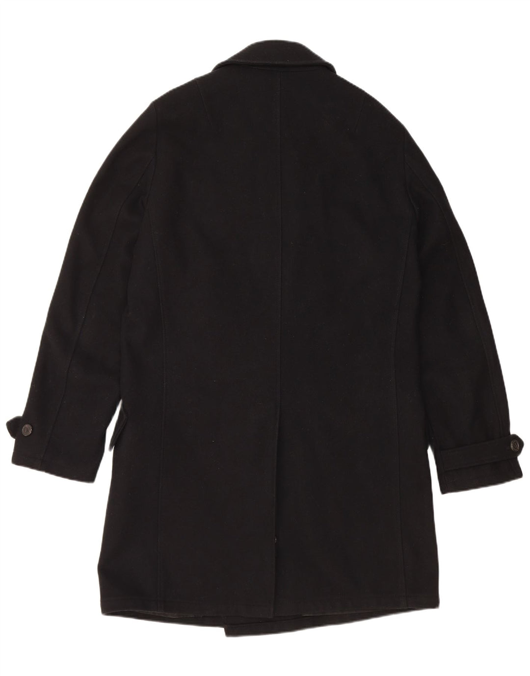 HUGO BOSS Herre Dobbeltradet Frakke UK 38 Medium Sort Virgin Wool