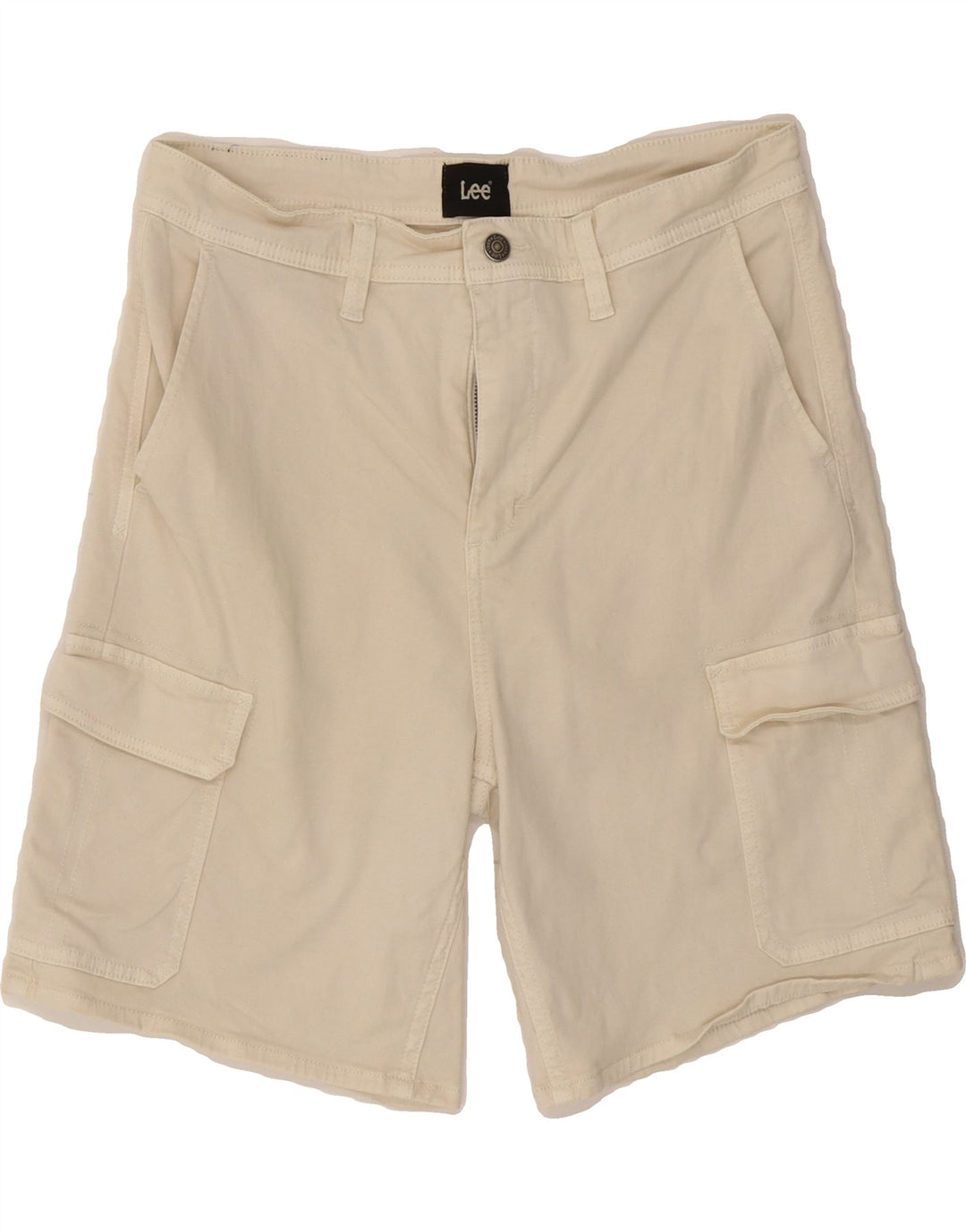 LEE Mens Cargo Shorts W32 Medium  Off White Cotton Vintage Lee and Second-Hand Lee from Messina Hembry 