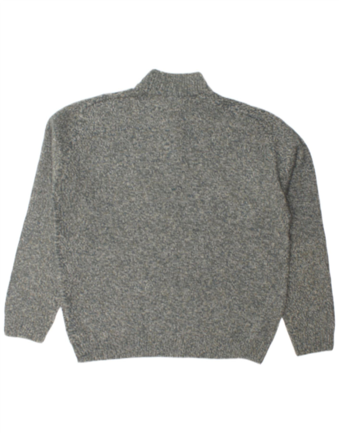 MARKS & SPENCER Herre Regular Fit Zip Neck sweater XL Grå Flecked