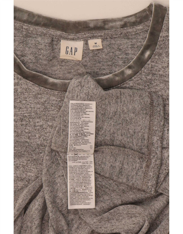 Gap Dame T-Shirt Top UK 14 Medium Grey Polyester
