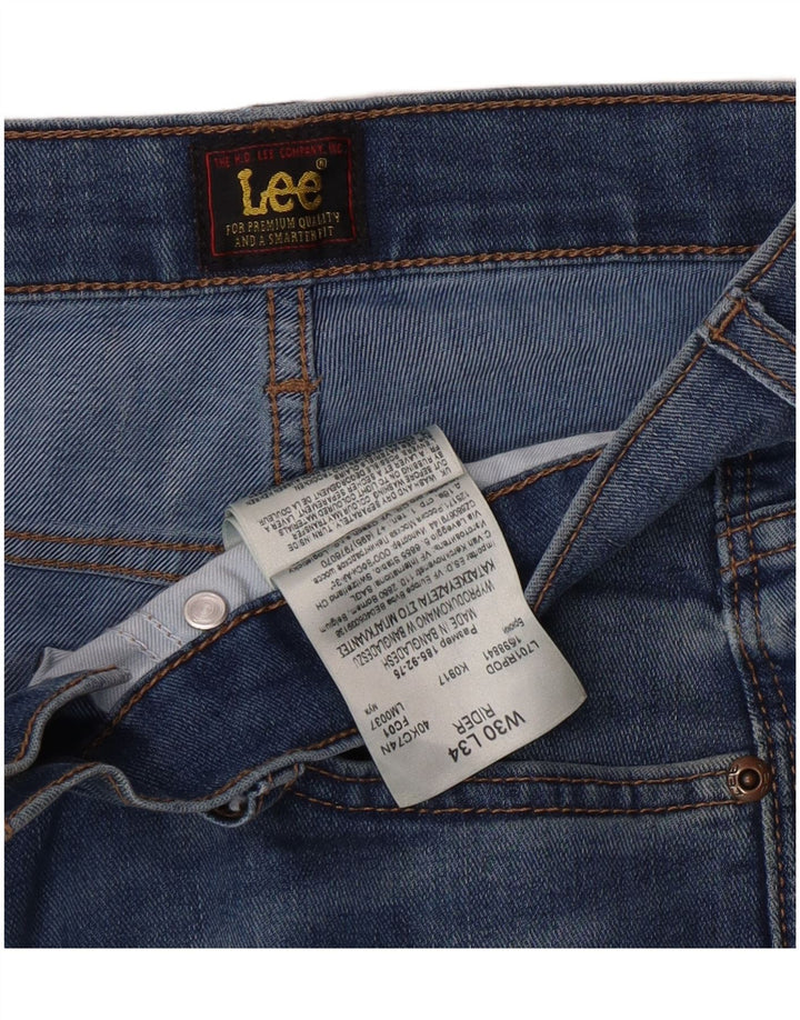 Lee Dame Rider Slim Jeans W30 L34 Blå Bomuld