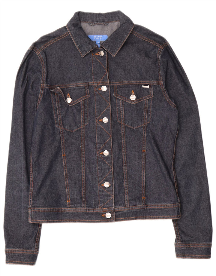 Escada Dame denimjakke IT 36 XS Marineblå Bomuld