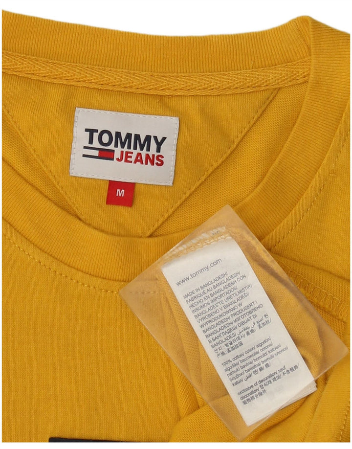 Tommy Hilfiger Herre grafisk T-shirt Top Medium Gul Bomuld